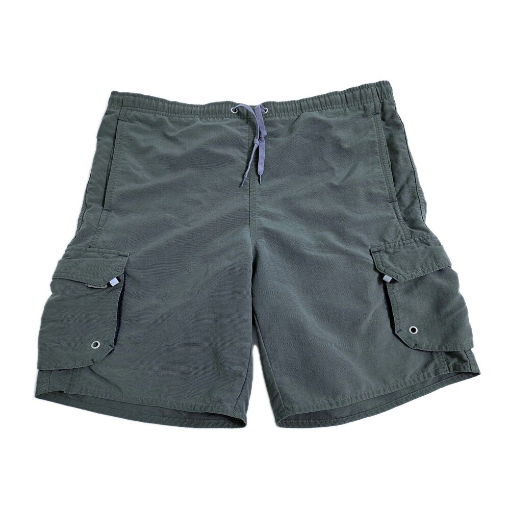 Columbia Cargo Shorts Mens Small Water Trunk Swim Suit Nylon Lined Whidbey